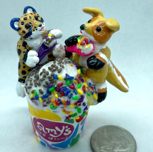 Mutt & Chee share a treat